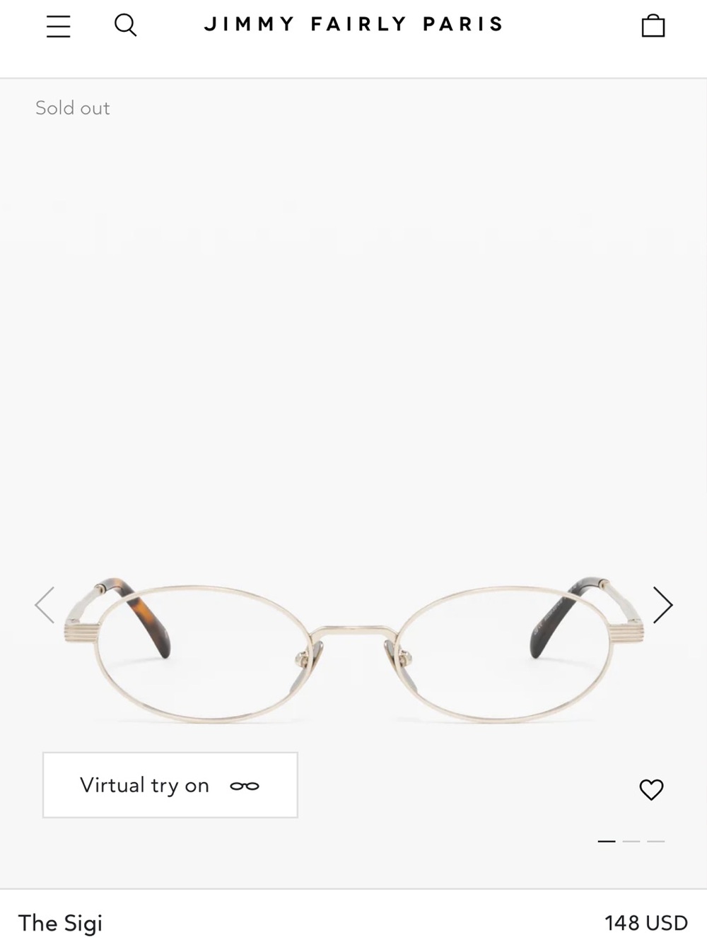 Jimmy Fairly m Sigi Silver Oval Glasses